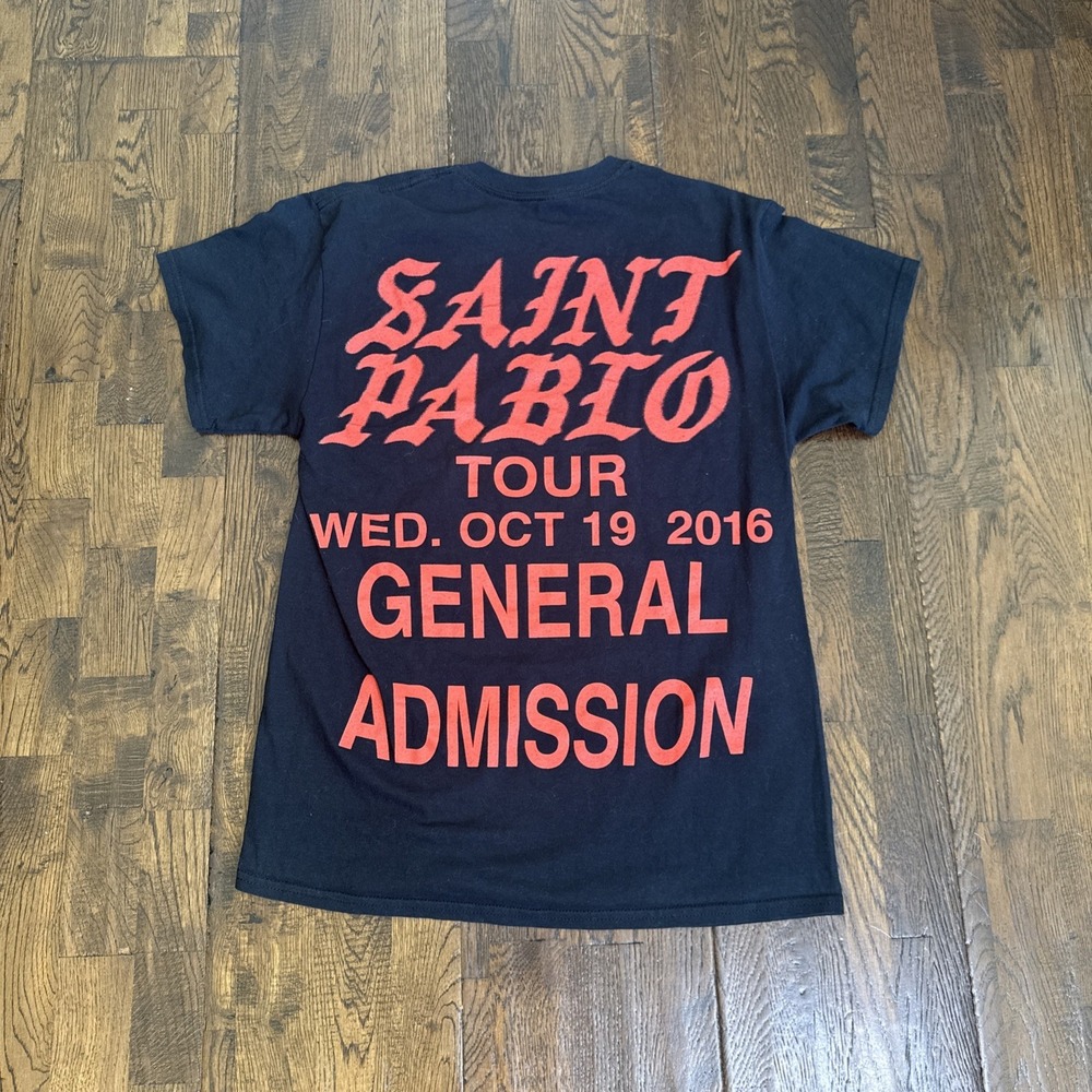 Kanye West Saint Pablo Tour 2016 General Admission T-Shirt Black Medium